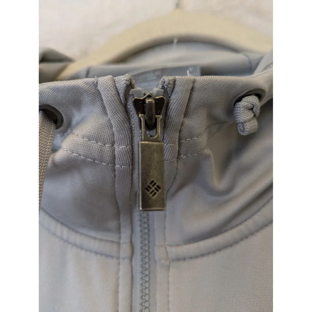 Columbia Full Zip Hoodie Women's Medium‎ Gray Thumbholes Activewear Jacket